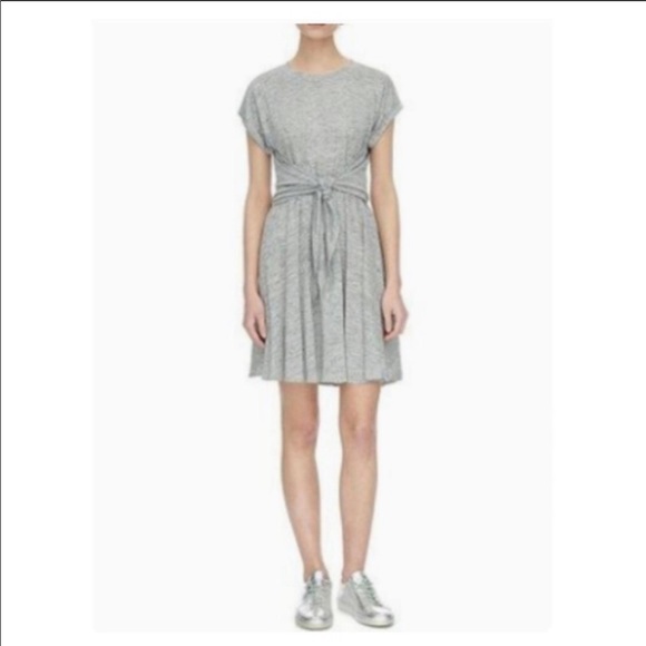Rebecca Taylor Gray Tied Front Linen Dress - Picture 2 of 3